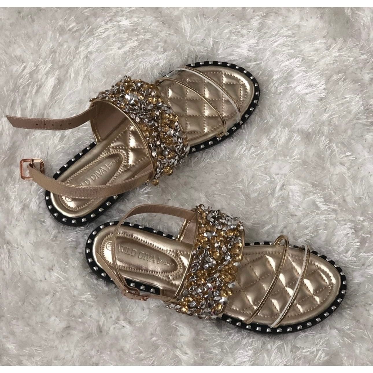 Gold Glitter Sandal