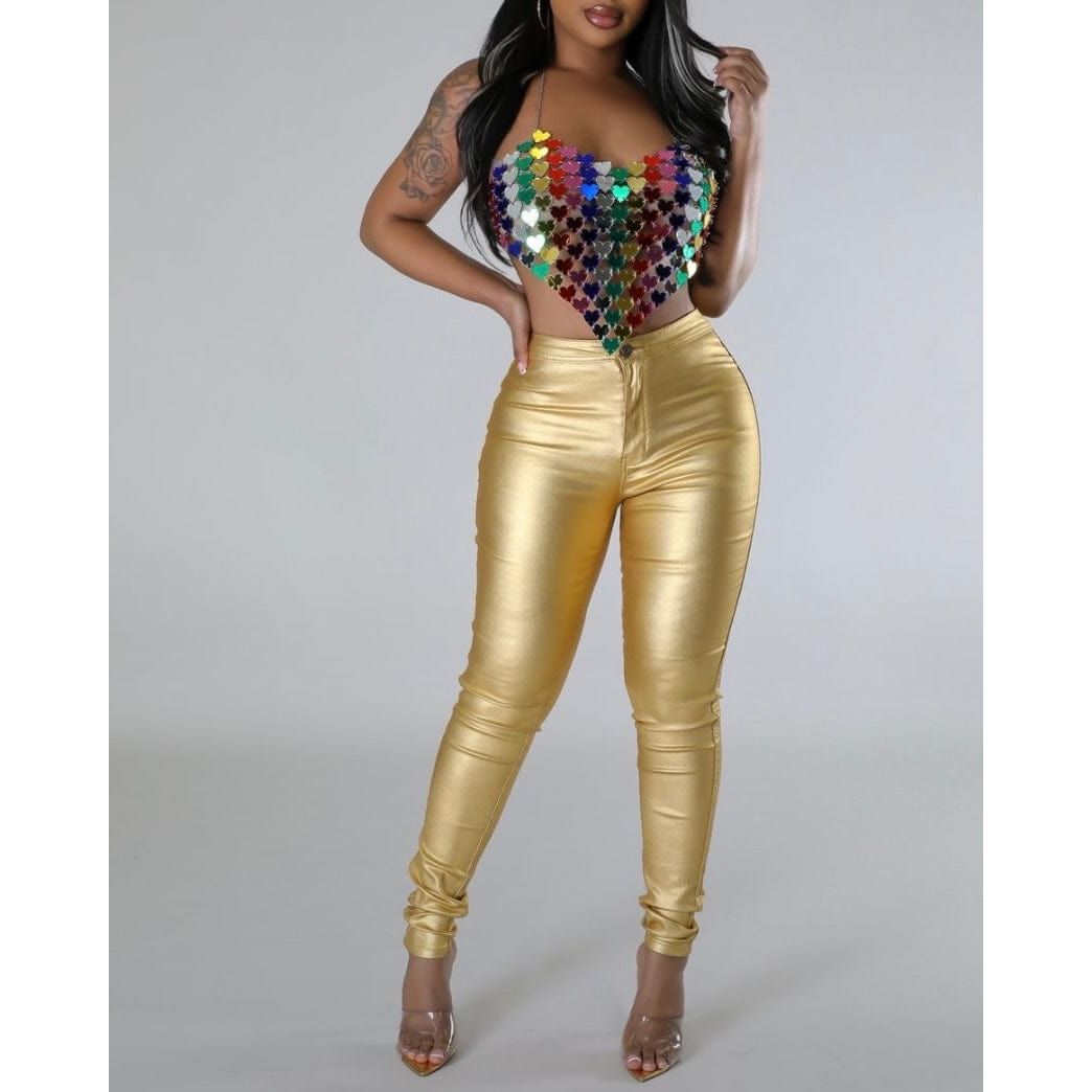 Gold Iridescent Pants