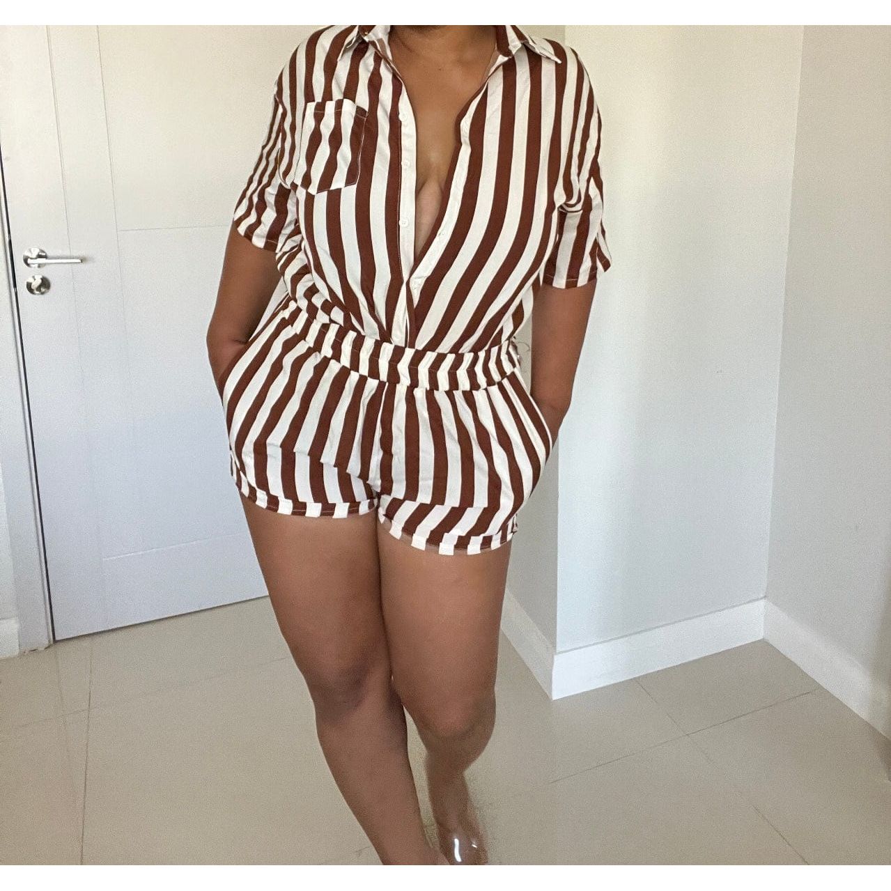 Striped Shorts Set