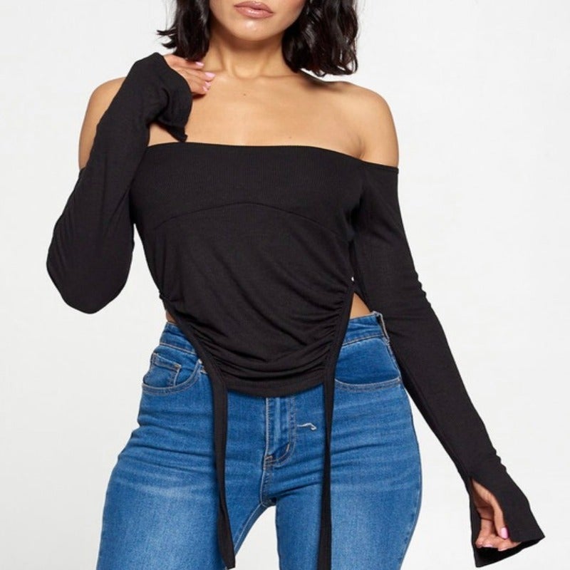 Black Off Shoulder Top