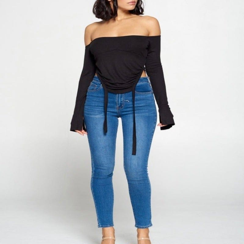 Black Off Shoulder Top