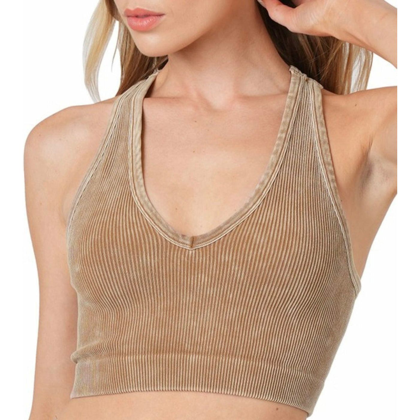 Deep Camel Crop Tank