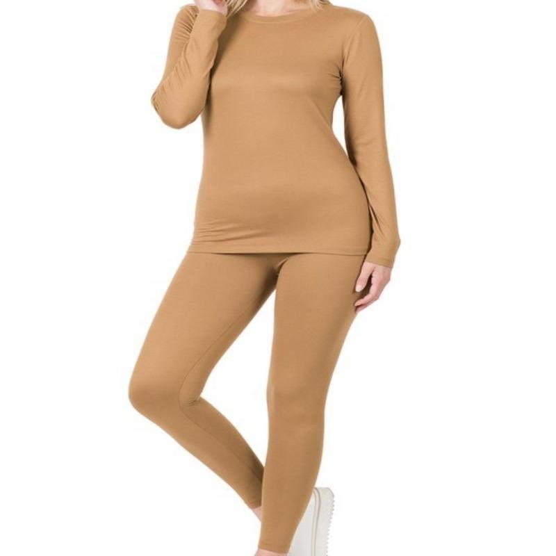Deep Camel Leggings Set