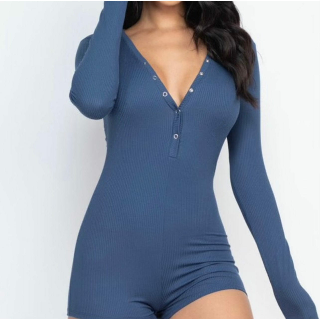 Denim Blue Romper