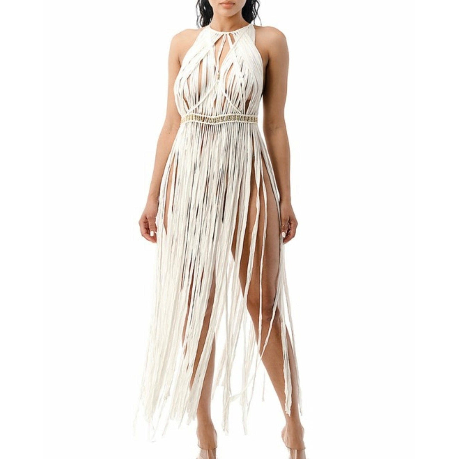 Fringe cover up store dress