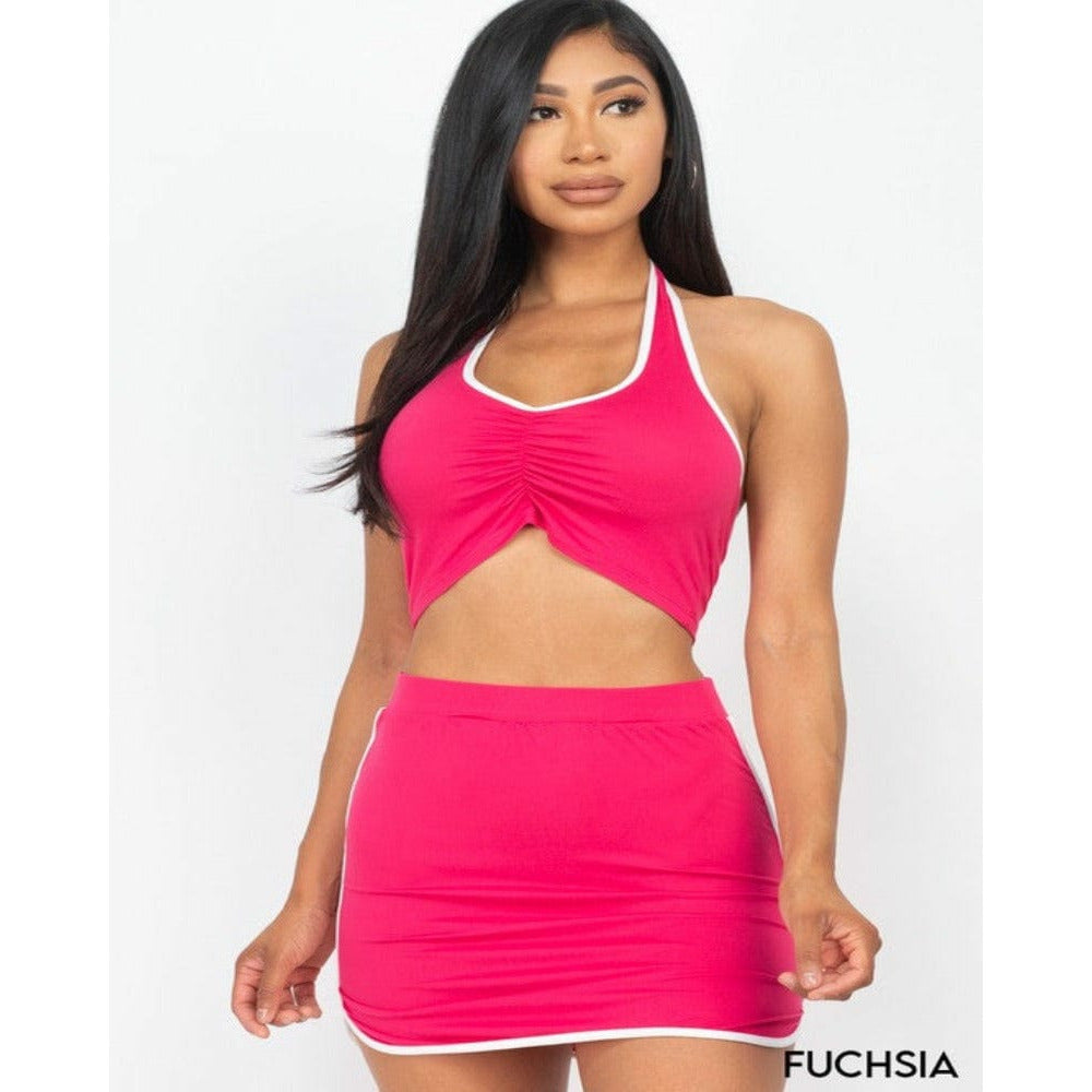 Fuchsia Skirt Skirt Set