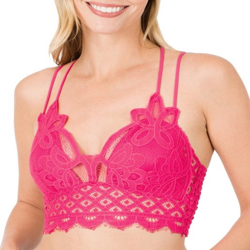 Fuschia Lace Bralette