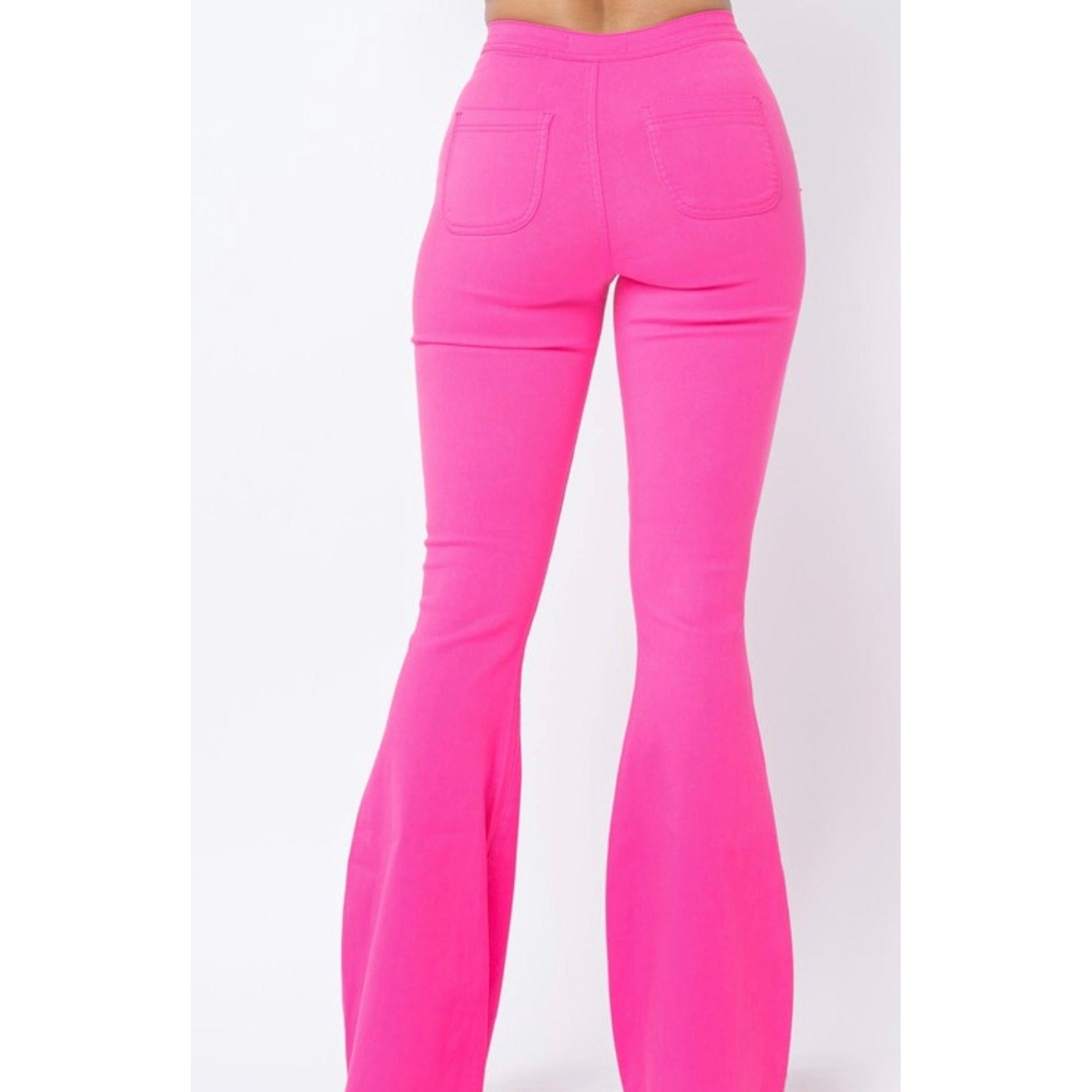 Hot Pink Bell Bottom Jeans