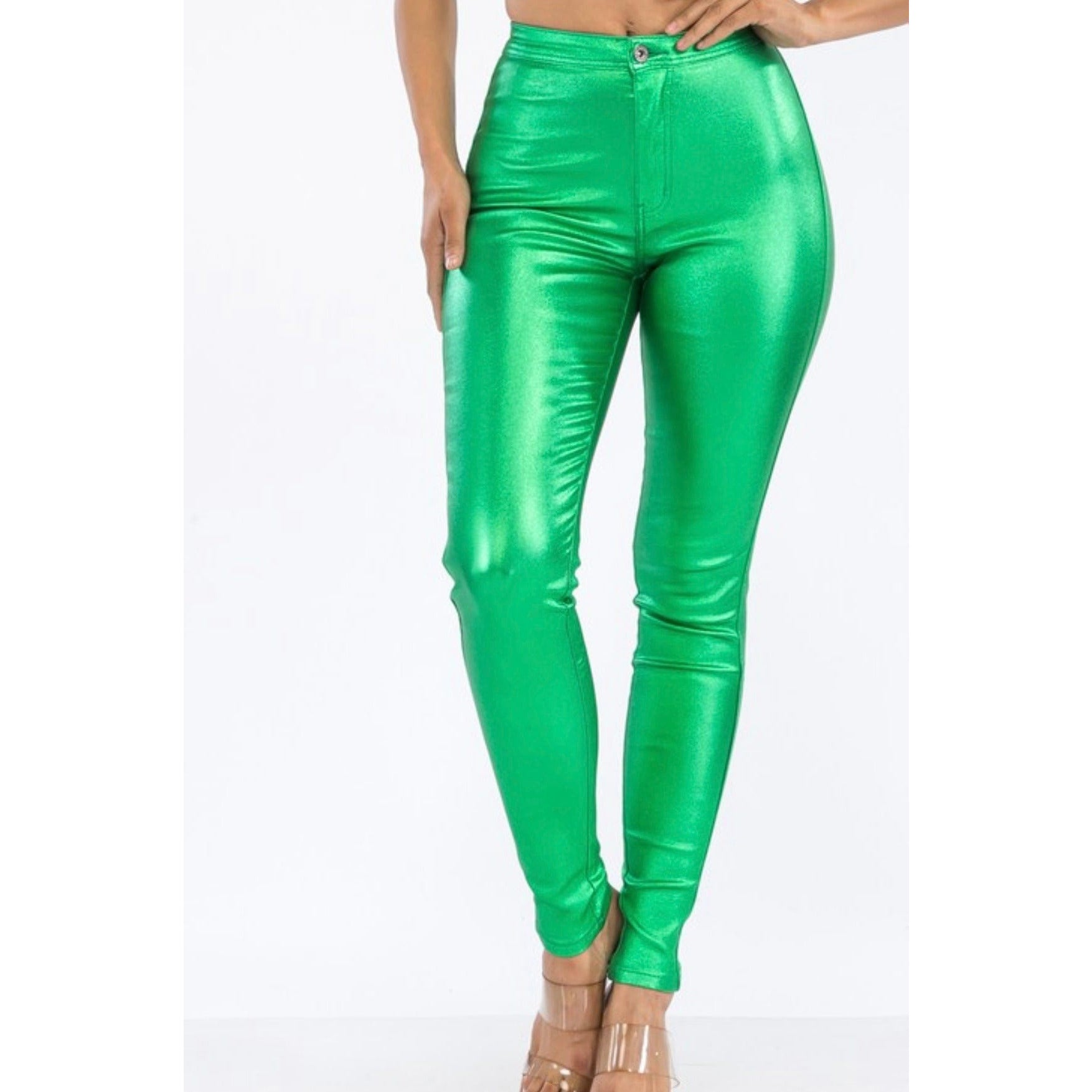 JCJQ Kelly Green Iridescent Pants