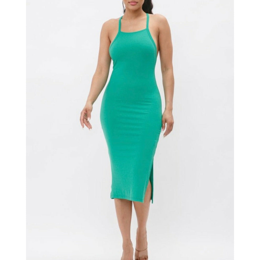 Kelly Green Midi Dress