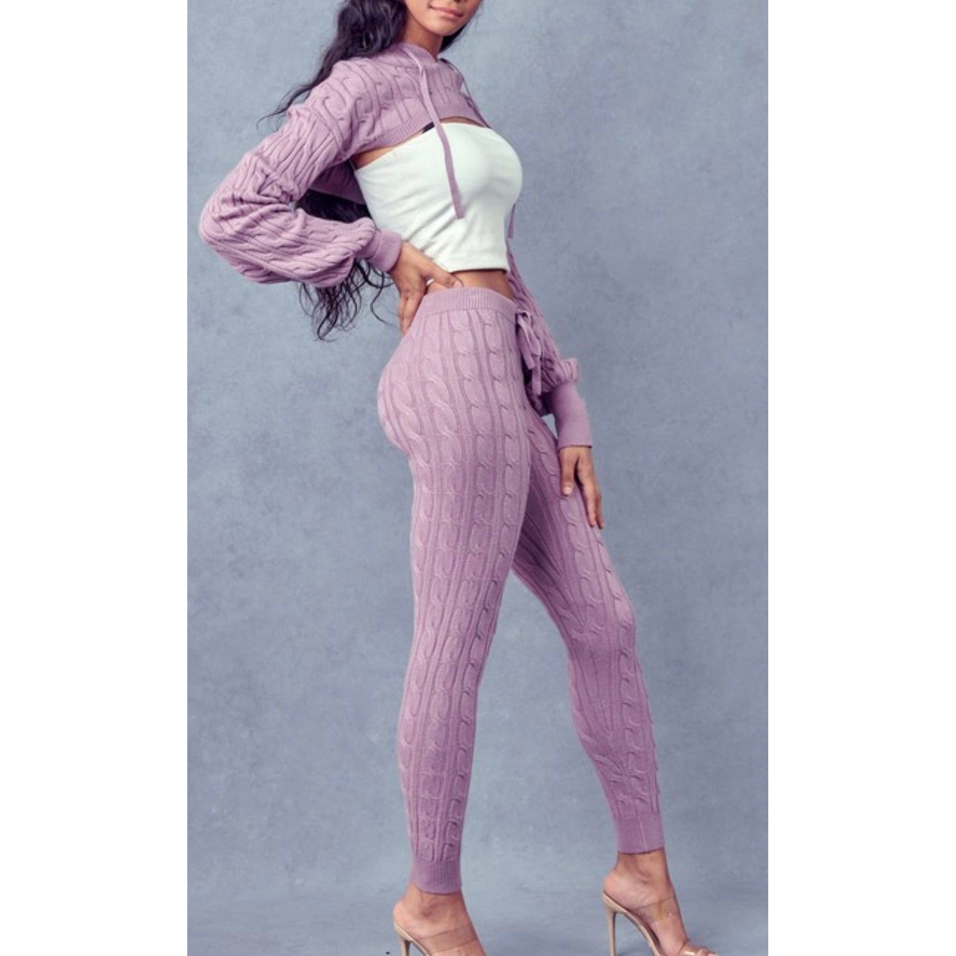 Lavender Knit Set