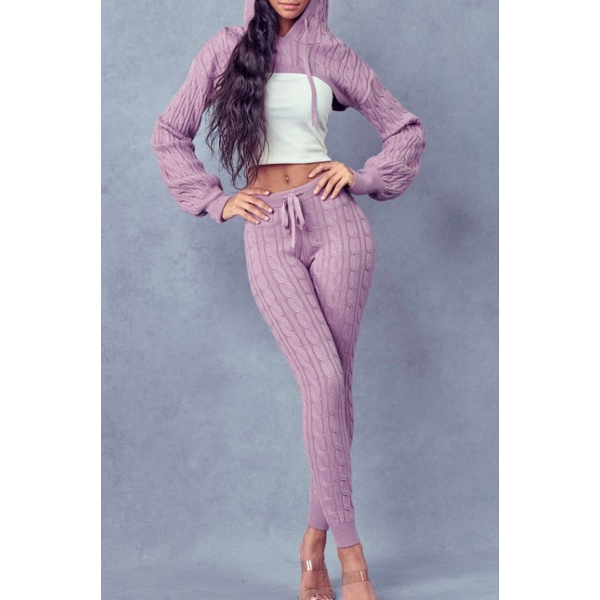 Lavender Knit Set