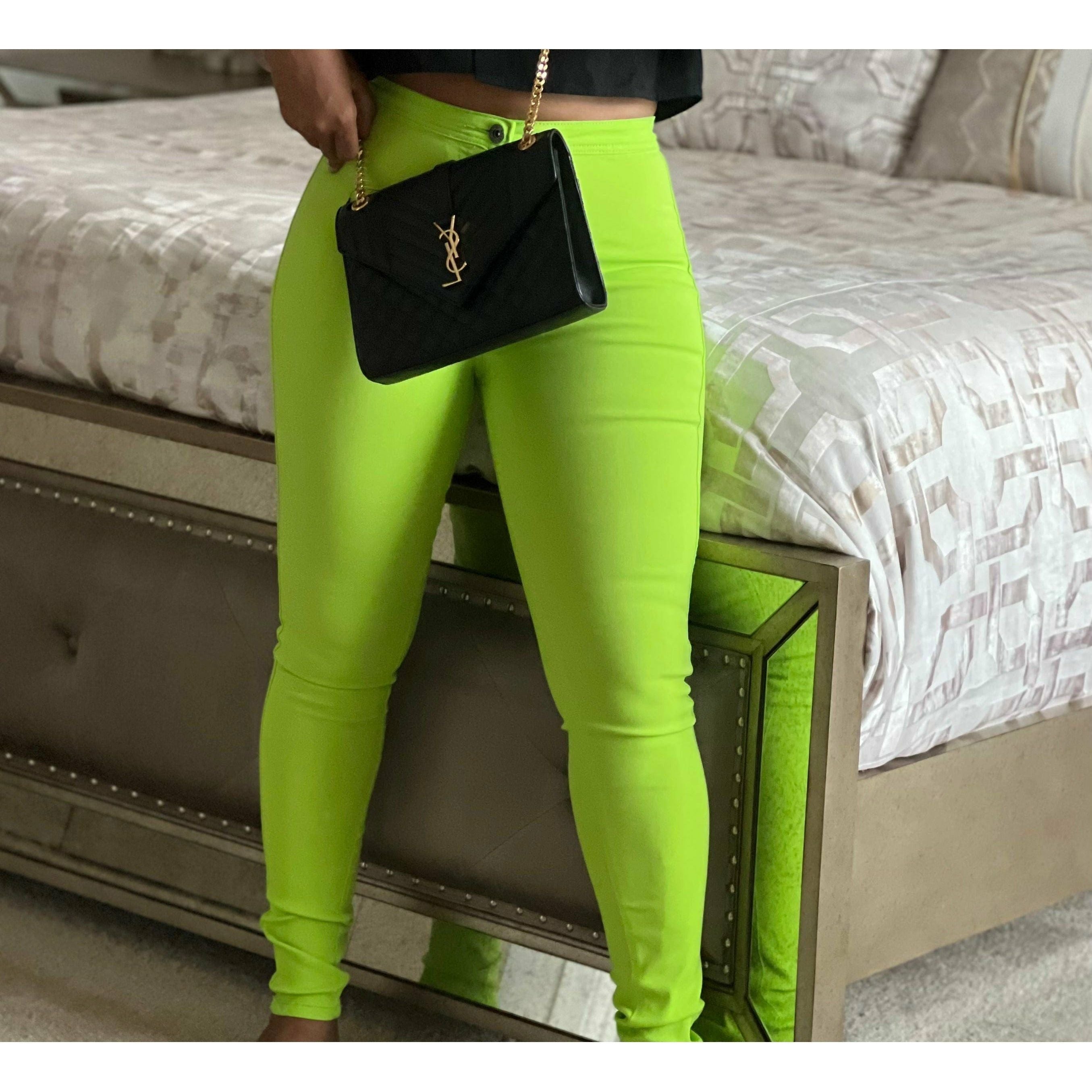 Neon Green Jegging Pants