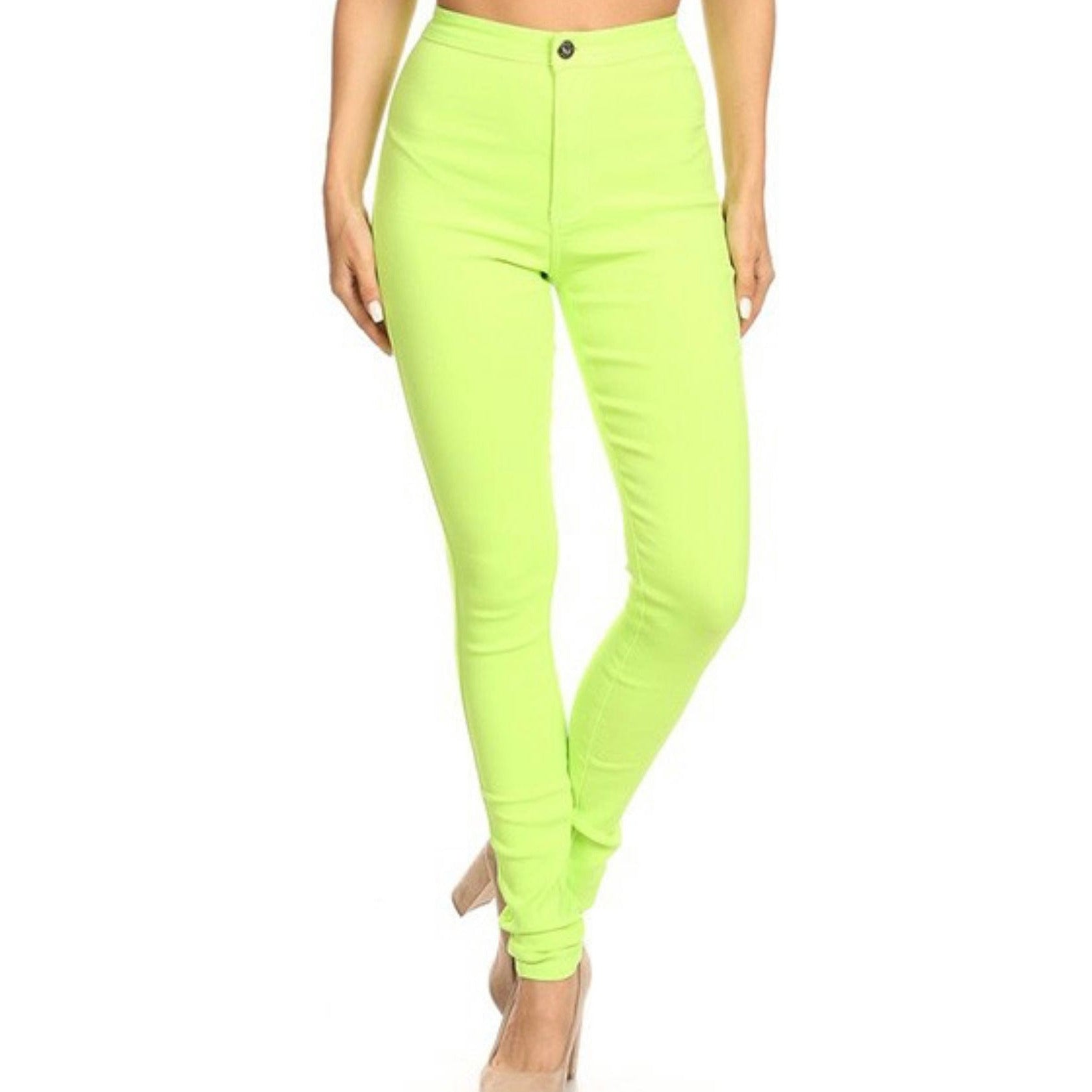 Neon Green Jegging Pants
