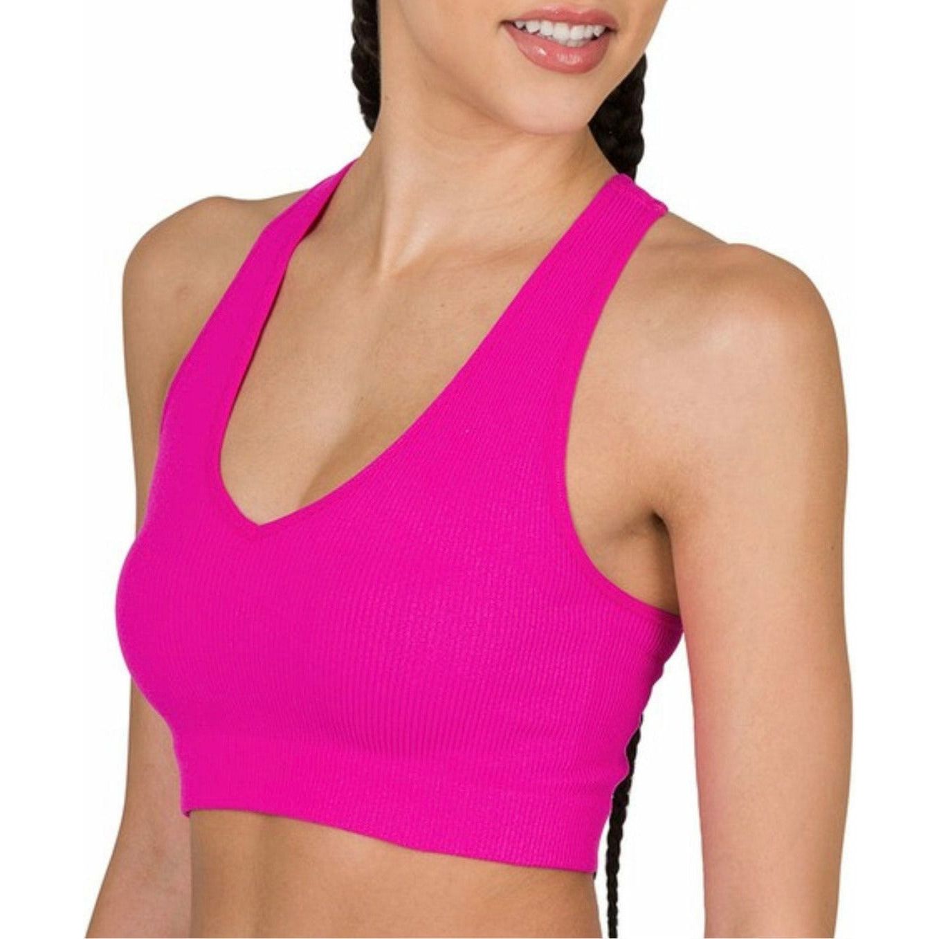 Neon Hot Pink Crop Tank