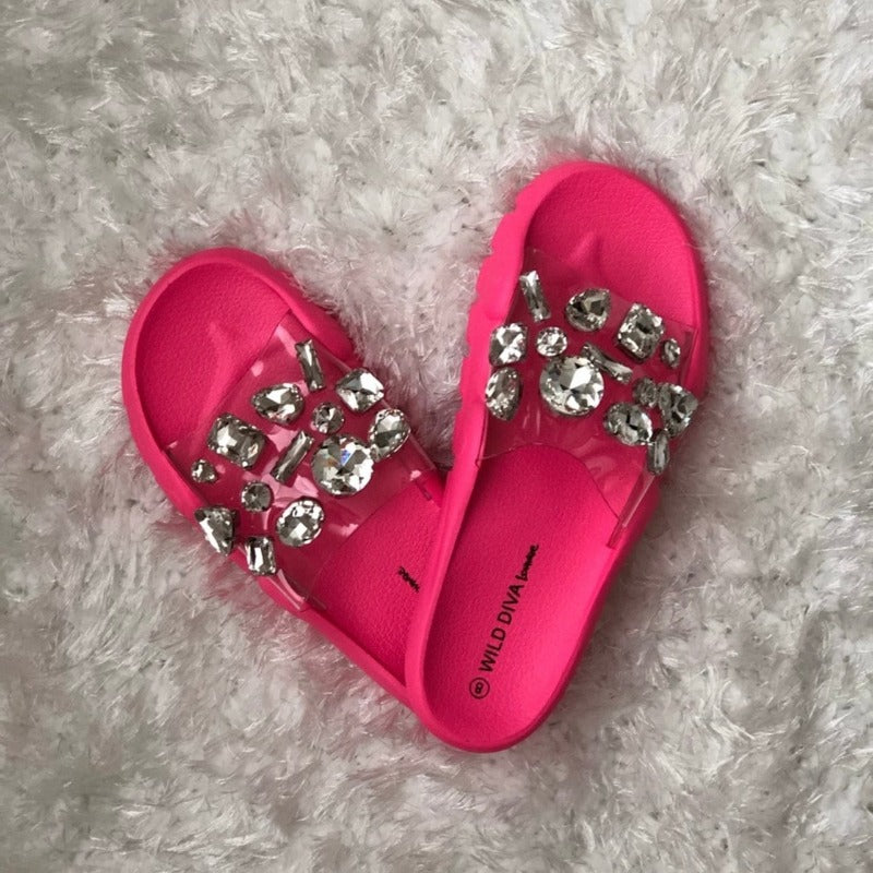 Neon Pink Slides