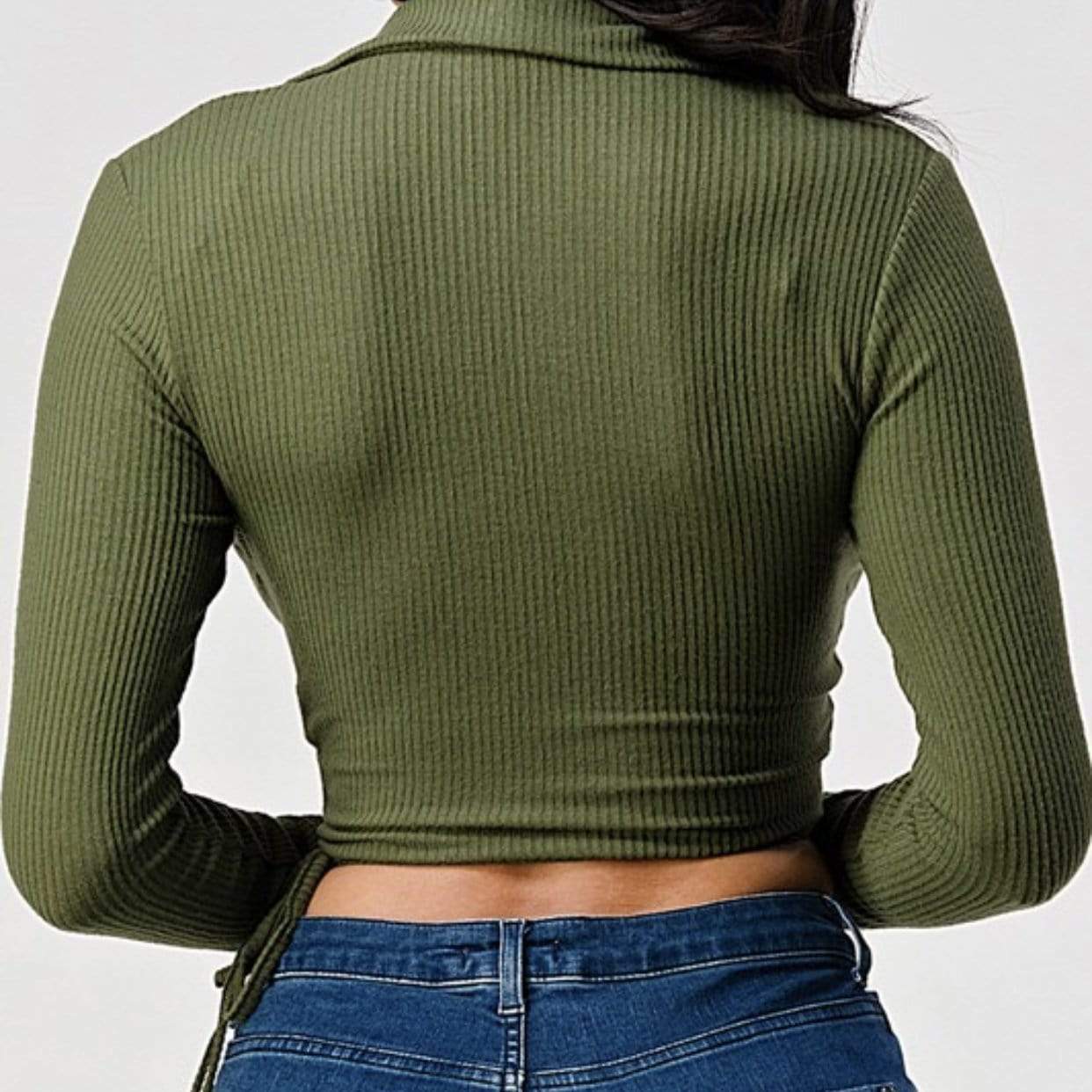 Olive Wrap Top