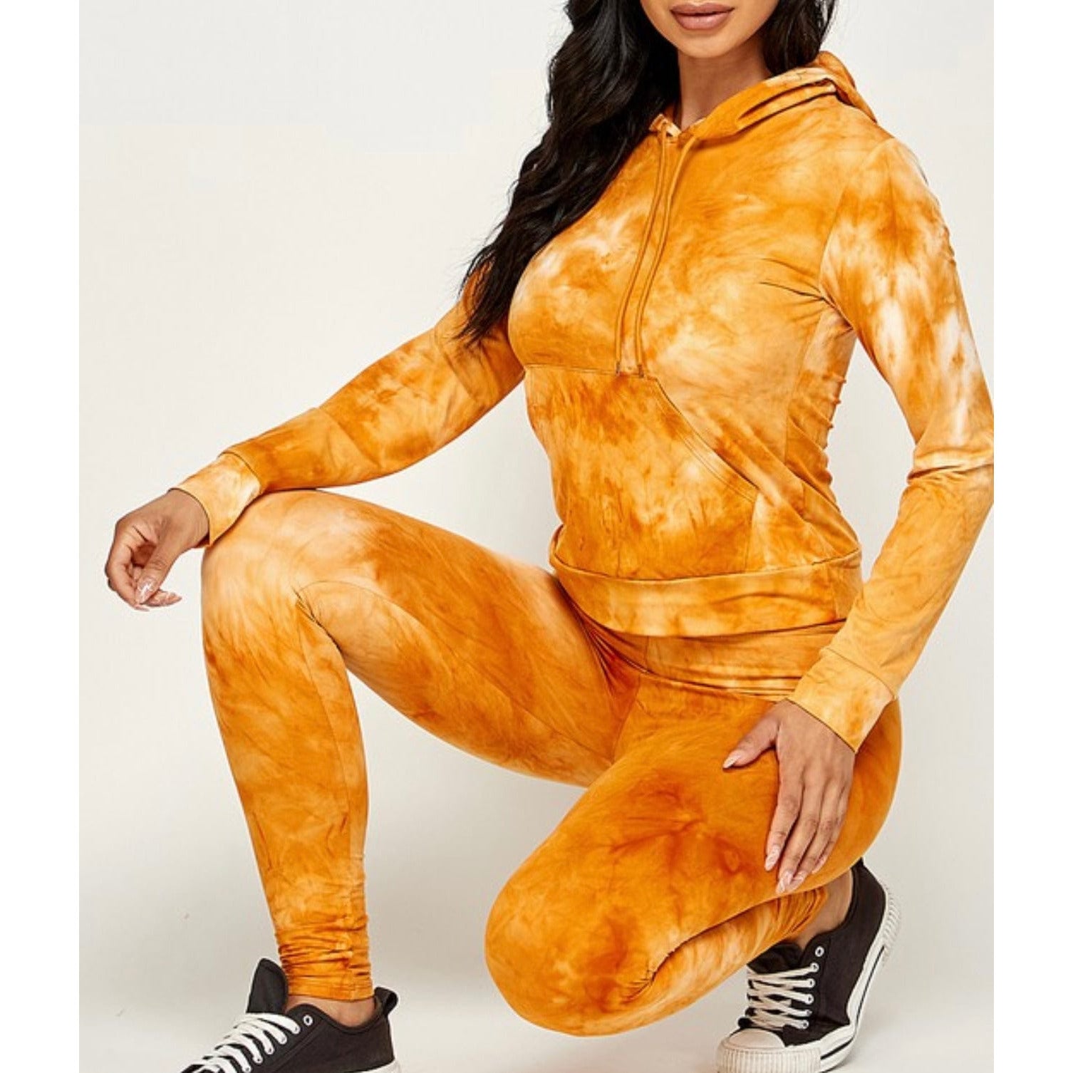 Orange Tie Dye Legging Set