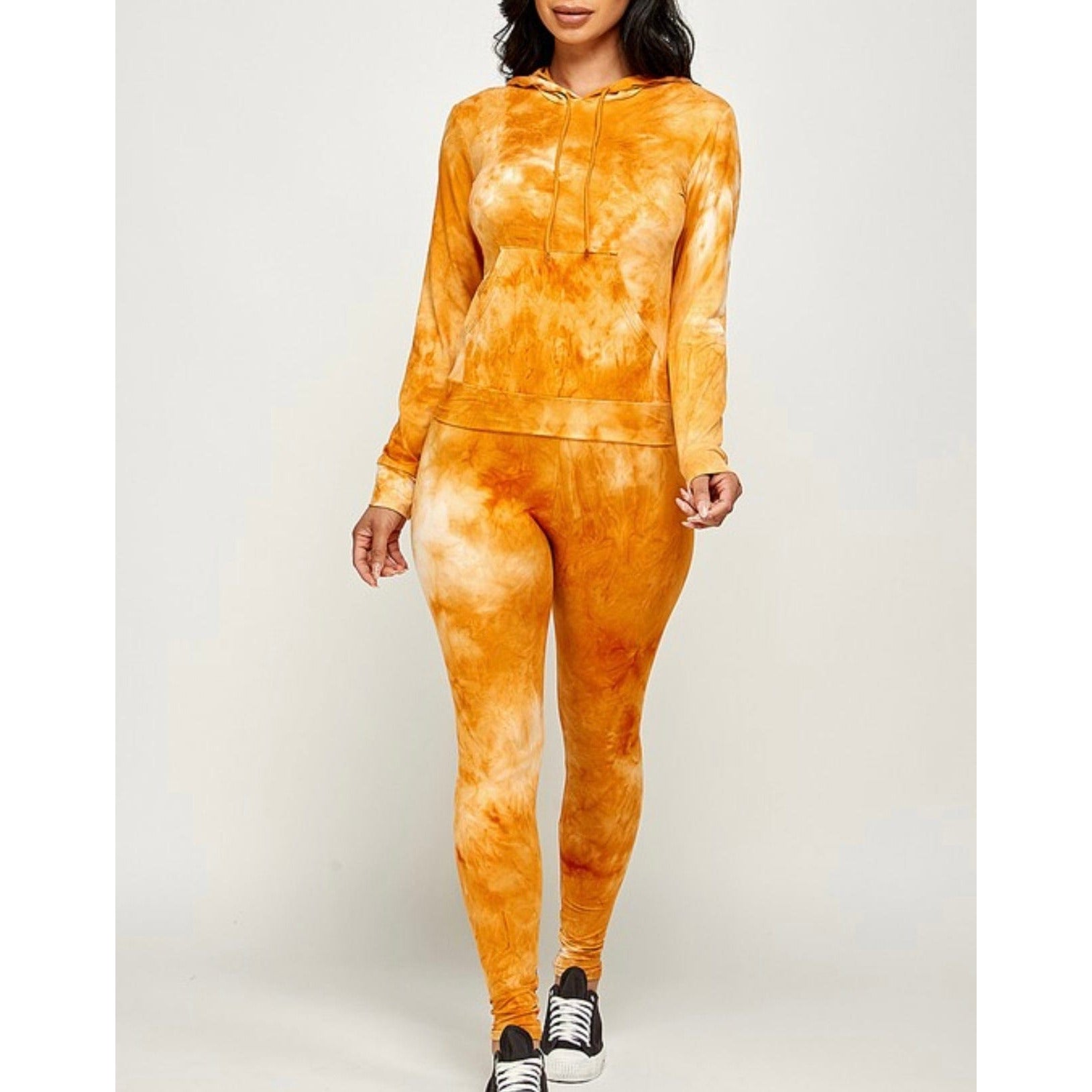 Orange Tie Dye Legging Set