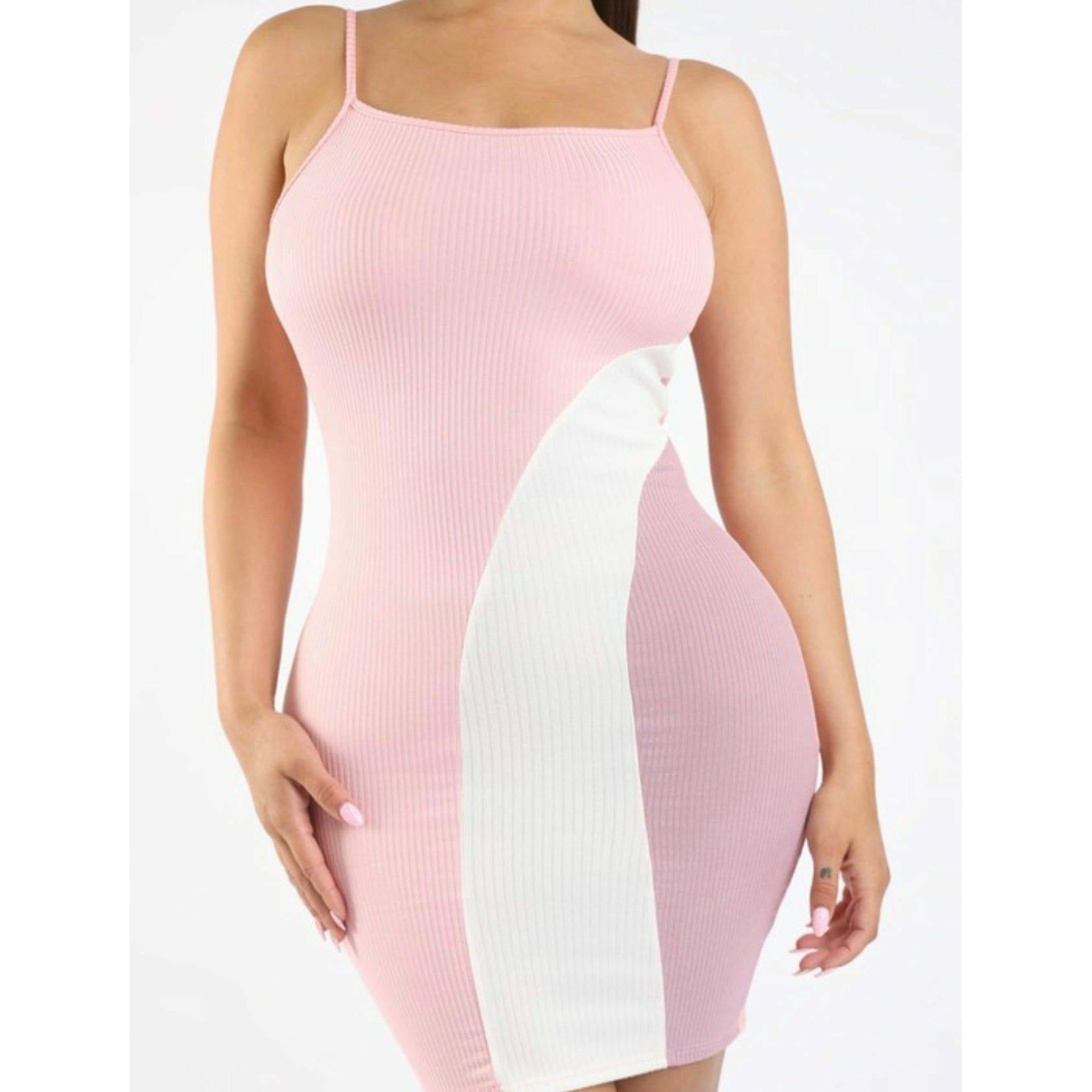 Pink Combo Mini Dress