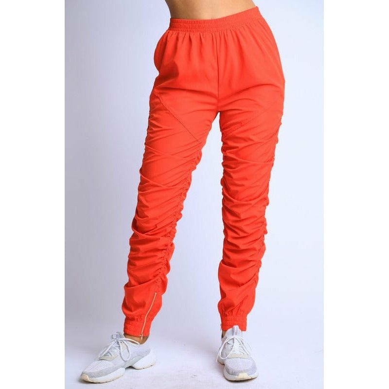 Ruched Windbreaker Pants