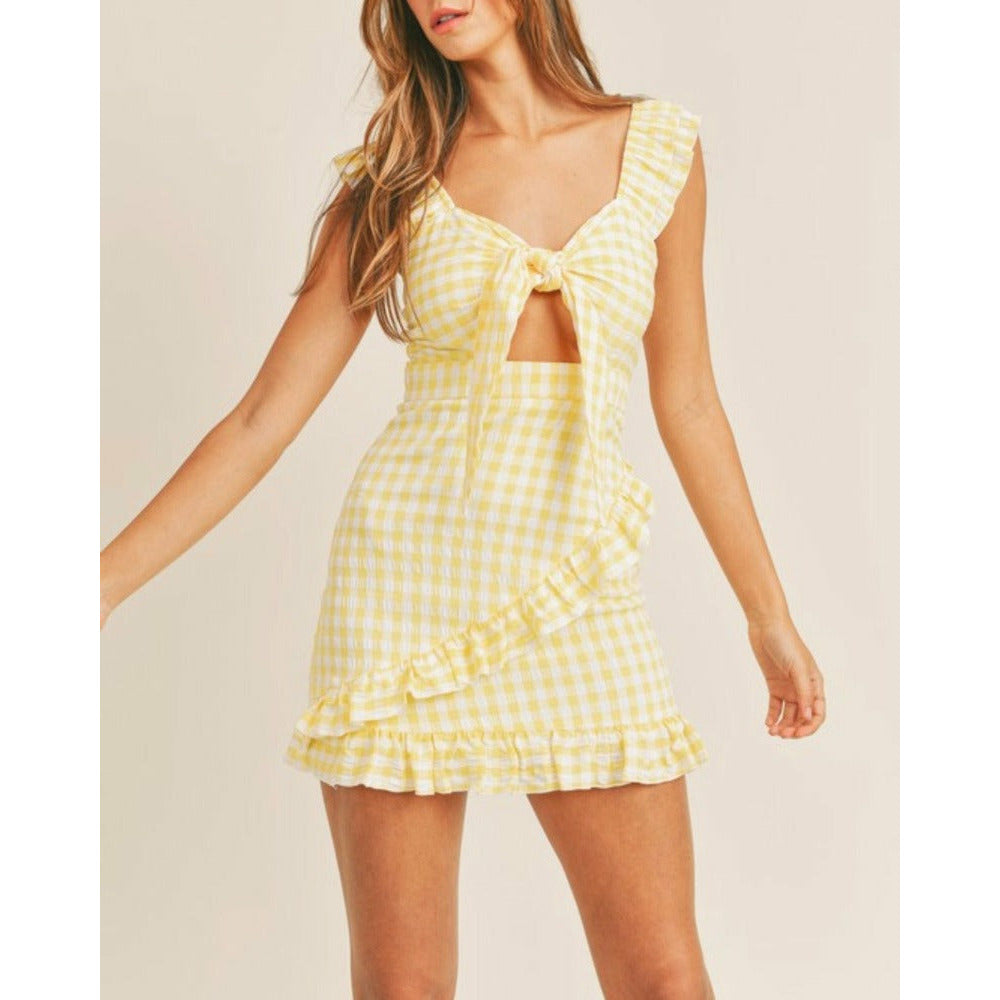 Yellow Gingham Dress