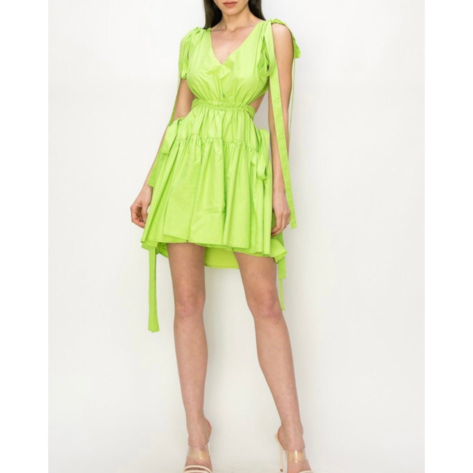 Apparel & Accessories Lime Cutout Doll Dress