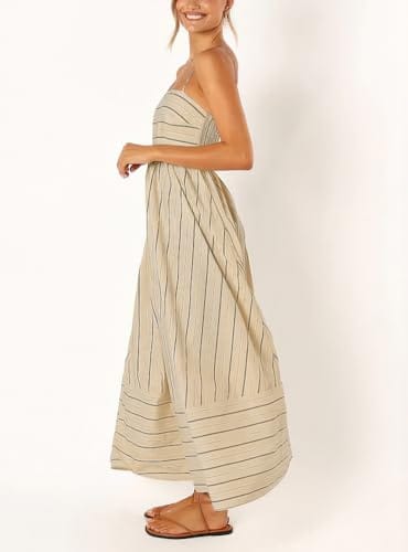 Apparel Chouyatou Striped Smocked Maxi Dress