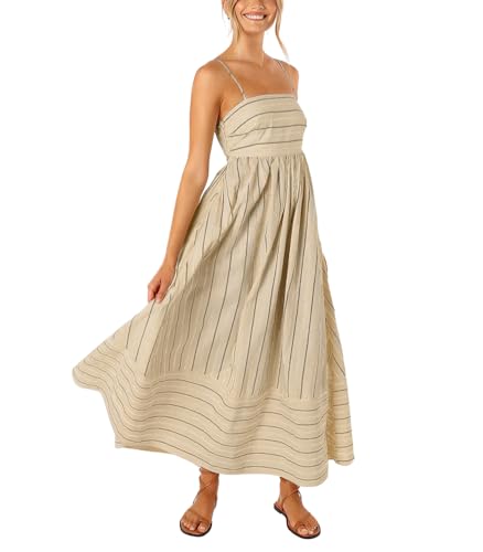 Apparel Chouyatou Striped Smocked Maxi Dress