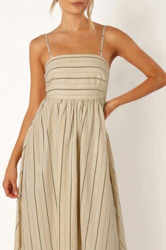 Apparel Chouyatou Striped Smocked Maxi Dress