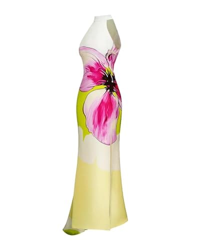 Apparel JW PEI Olivia Floral Halter Gown