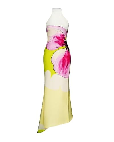 Apparel JW PEI Olivia Floral Halter Gown