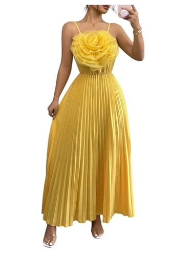 Apparel OYOANGLE 3D Floral Spaghetti Strap Cami Dress
