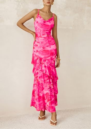 Apparel PRETTYGARDEN Maxi Tiered Floral Sundress