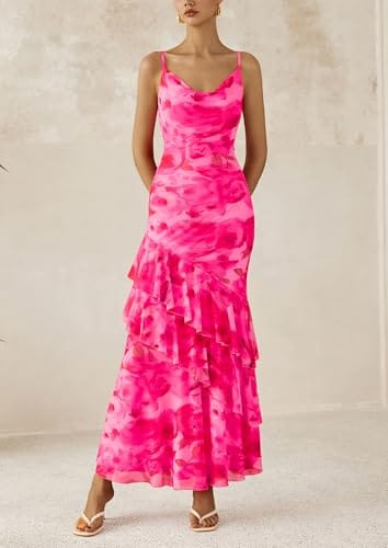 Apparel PRETTYGARDEN Maxi Tiered Floral Sundress