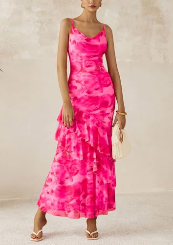 Apparel PRETTYGARDEN Maxi Tiered Floral Sundress
