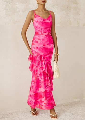 Apparel PRETTYGARDEN Maxi Tiered Floral Sundress