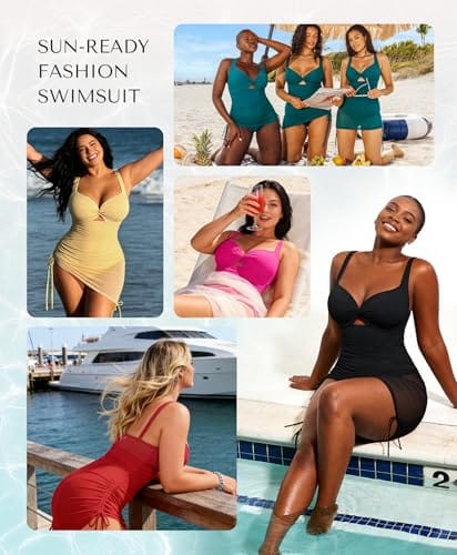 Apparel SHAPELLX Tummy Control Swim Dress