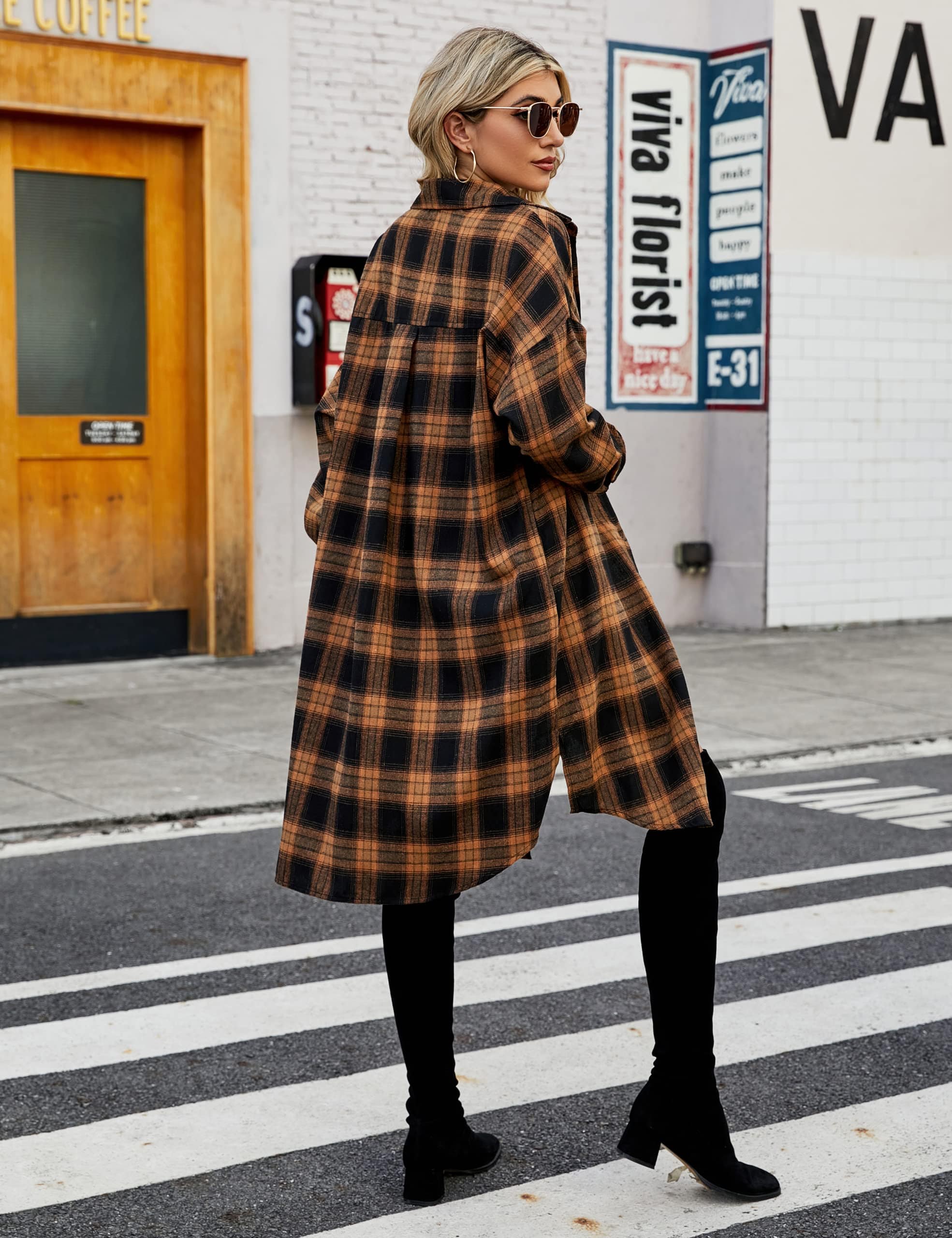 Button Down Flannel Shacket