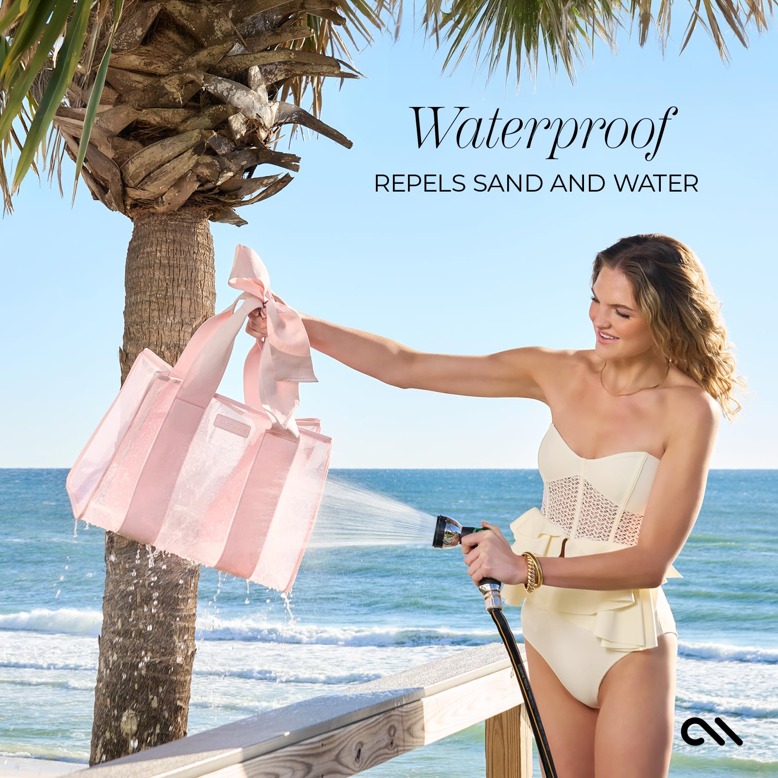 Case-Mate Pink Bow Beach Tote