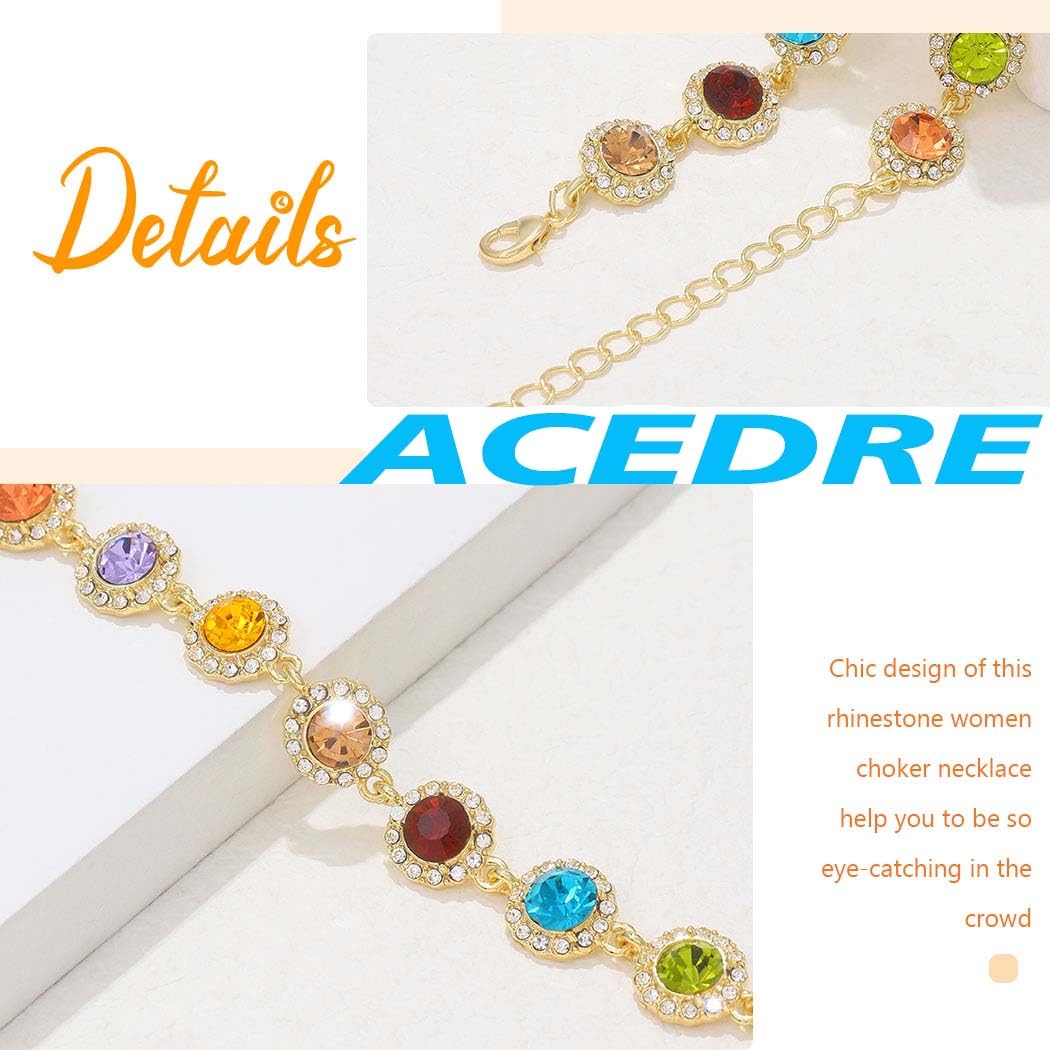 Colorful Crystal Choker Necklace
