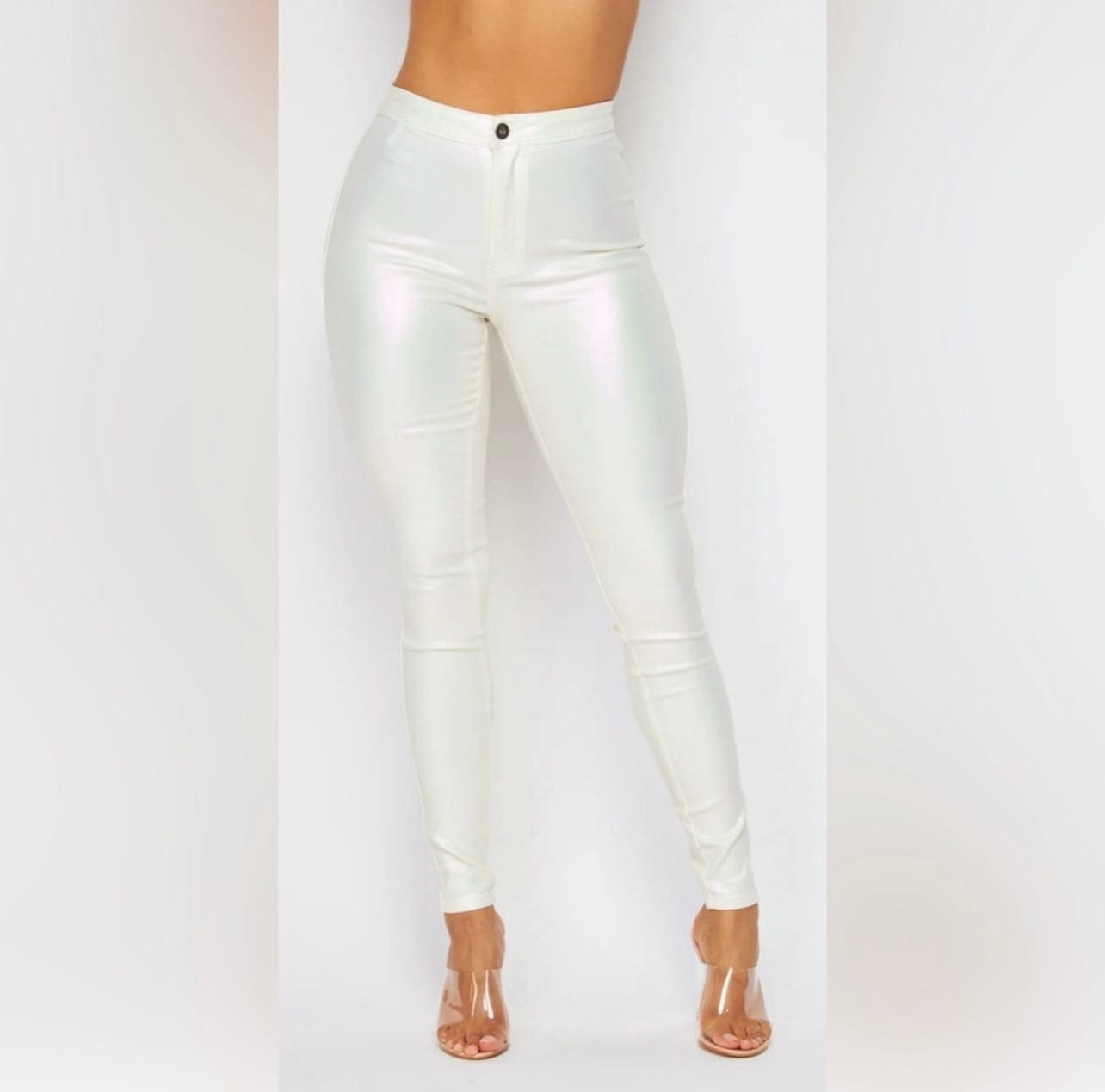 Cream Iridescent Pants