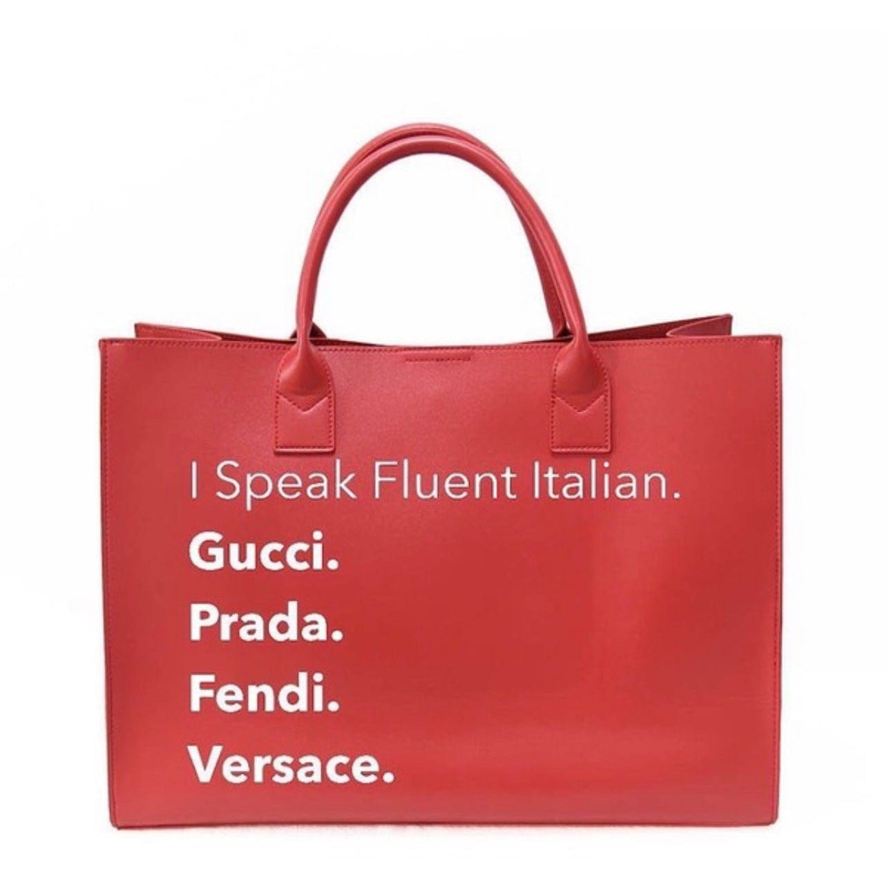 Fluent Italian Tote-Red