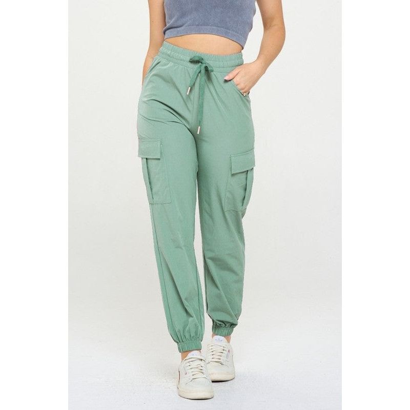 Green Spring / S Women's Cargo Joggers Lightweight Quick Dry Pants