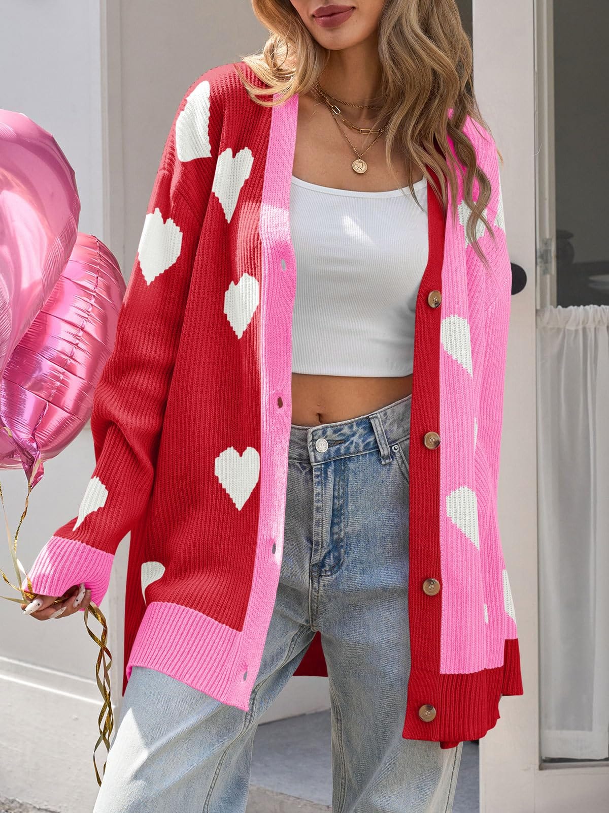 Heart Cardigan Sweater