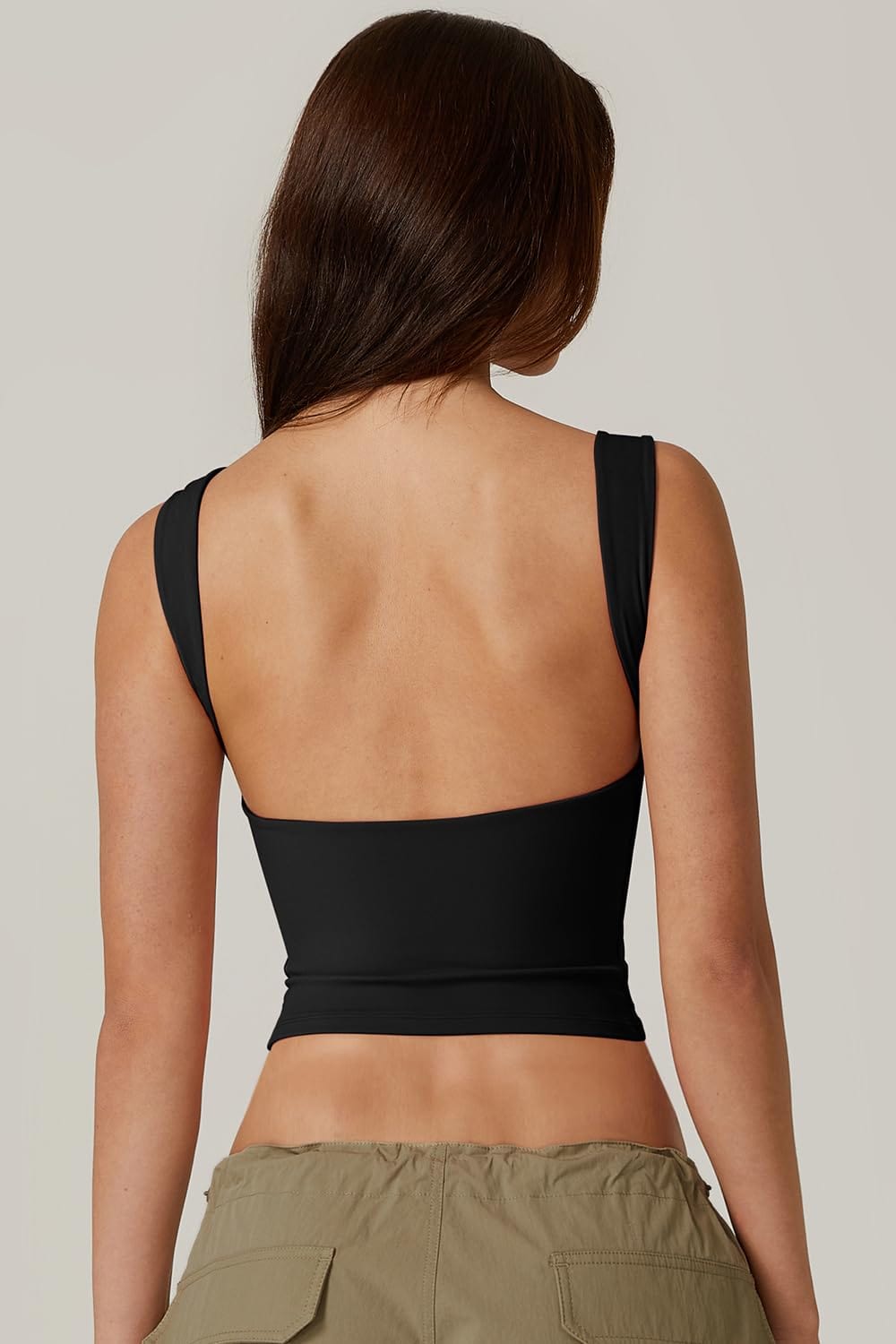 High Neck Open Back Crop Top