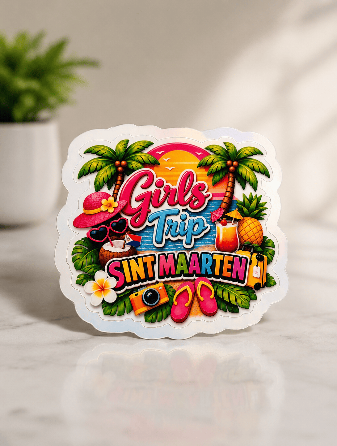 Jamaica Girls Trip Travel Kit – Mini Suitcase with Holographic Sticker or Sticker Pack (Copy)