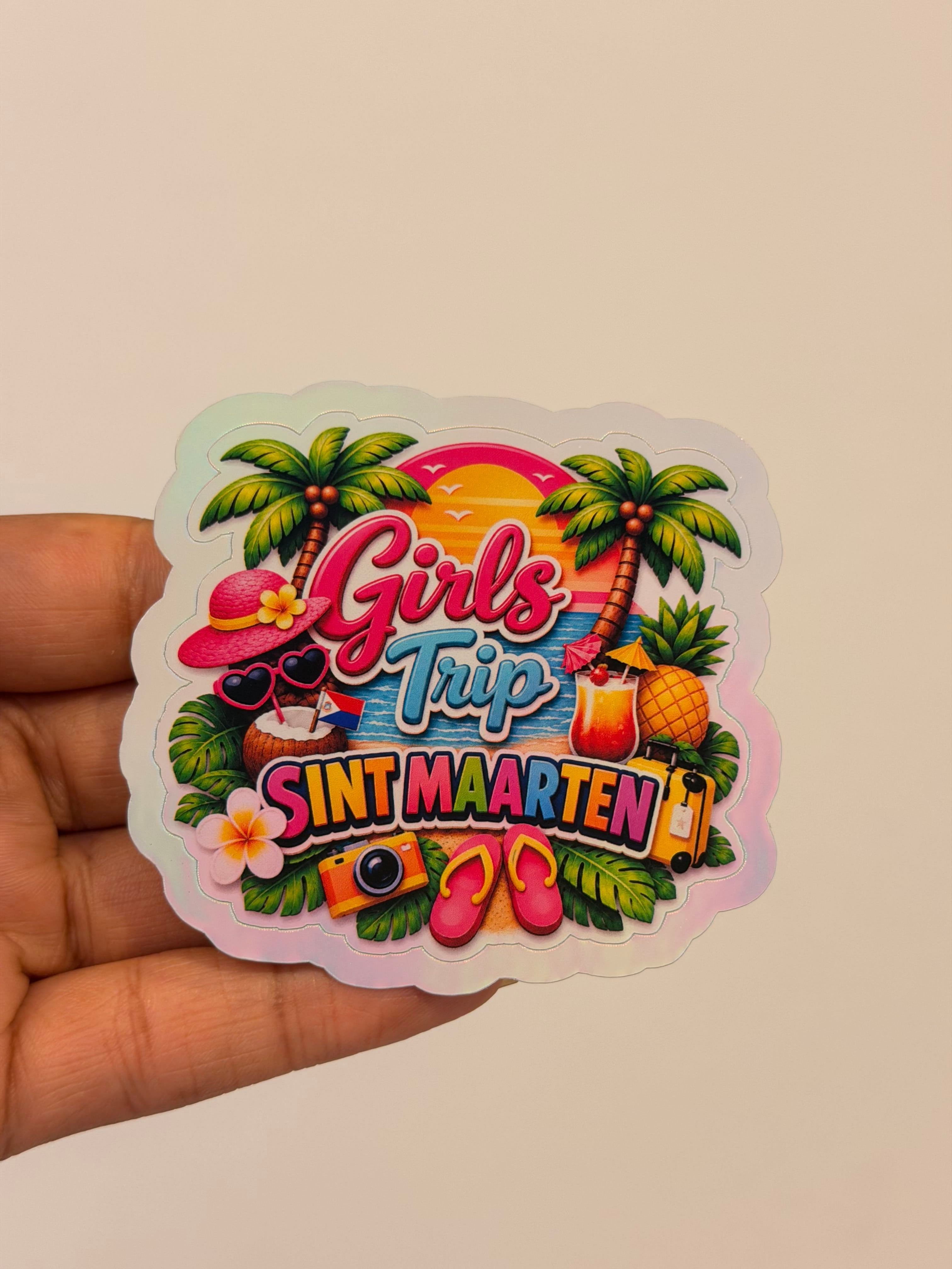 Jamaica Girls Trip Travel Kit – Mini Suitcase with Holographic Sticker or Sticker Pack (Copy)