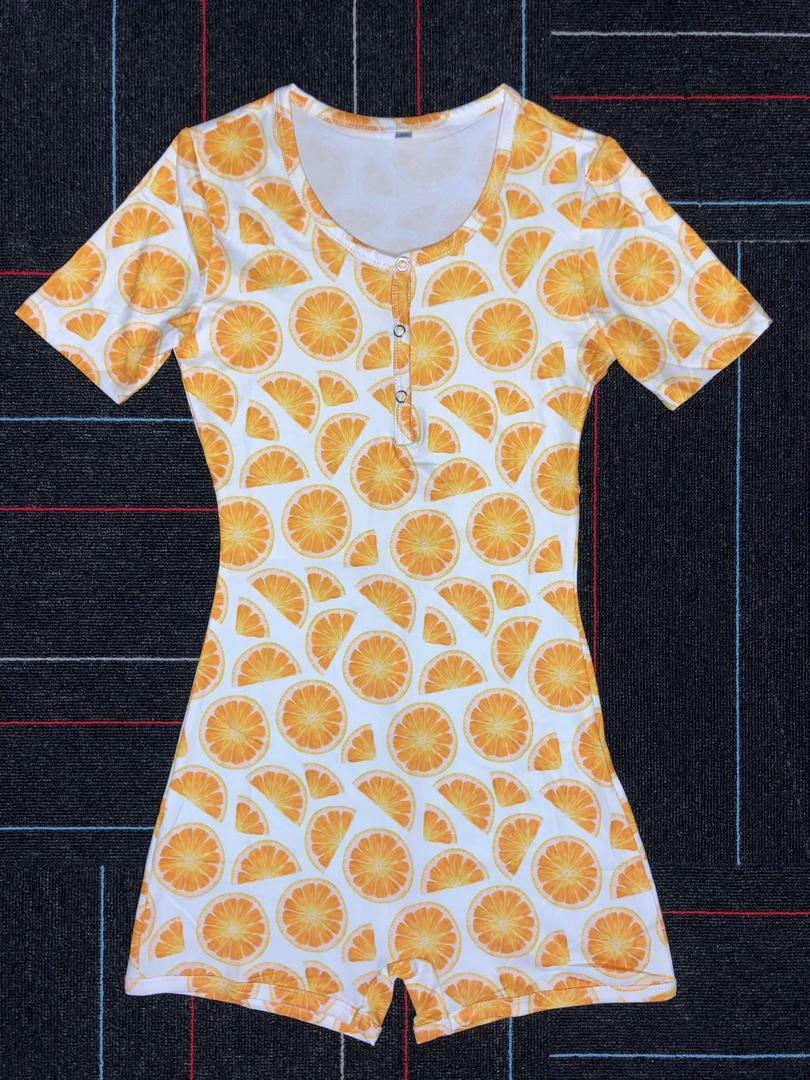 Lemon Slice Romper-White