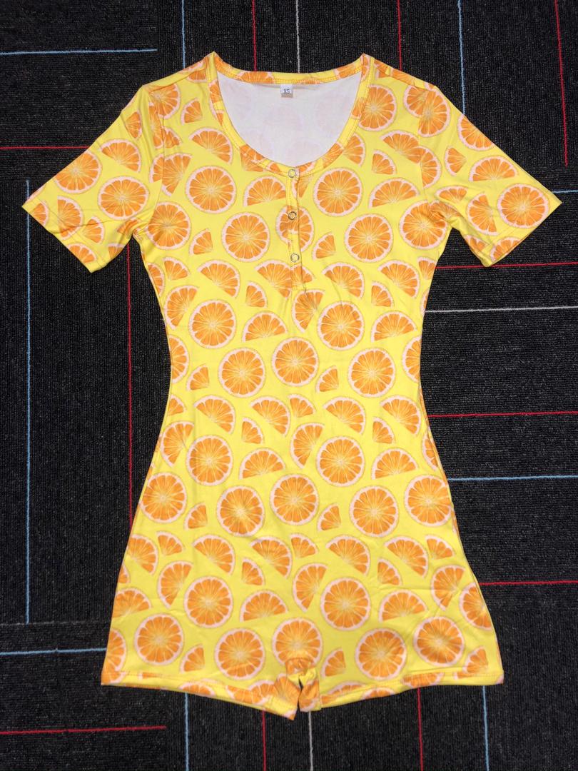 Lemon Slice Romper-Yellow
